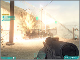 Check the first screen, because that's where you'll need to order your sniper to go (#1) - Act 1 / Mission 2 - part 3 - Act 1 - Ghost Recon: Advanced Warfighter 2 - Game Guide and Walkthrough