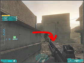 Check the first screen (#1), because that's where you should be standing at the moment (#1) - Act 2 / Mission 2 - part 3 - Act 2 - Ghost Recon: Advanced Warfighter 2 - Game Guide and Walkthrough