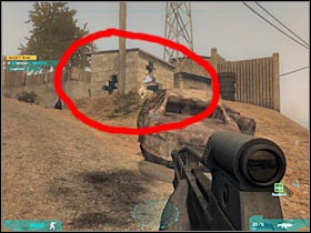 You should be able to spot some rebel units in the distance (#1) - Act 2 / Mission 4 - part 1 - Act 2 - Ghost Recon: Advanced Warfighter 2 - Game Guide and Walkthrough