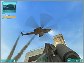 The easiest way to get rid of the second gunship will be to ask your teammate for help - Act 2 / Mission 4 - part 4 - Act 2 - Ghost Recon: Advanced Warfighter 2 - Game Guide and Walkthrough