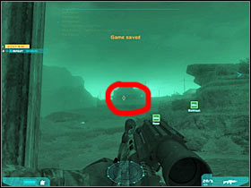 The area should be safe, so you may as well start moving towards the western building complex (#1) - Act 2 / Mission 1 - part 1 - Act 2 - Ghost Recon: Advanced Warfighter 2 - Game Guide and Walkthrough