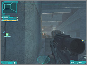 You could also try and perform a full scale assault, however this would be risky and you would have to order your men to find good cover areas (#1) - Act 3 / Mission 2 - part 4 - Act 3 - Ghost Recon: Advanced Warfighter 2 - Game Guide and Walkthrough