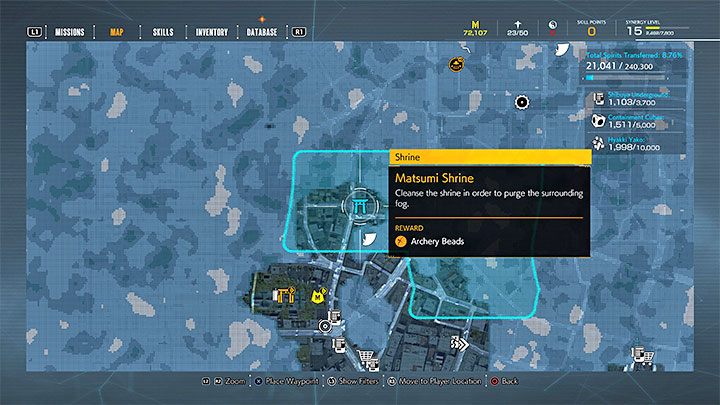 Shrines found on the world map will help you remove fog - Ghostwire Tokyo: Deadly fog - how to get rid of? - FAQ - Ghostwire Tokyo Guide
