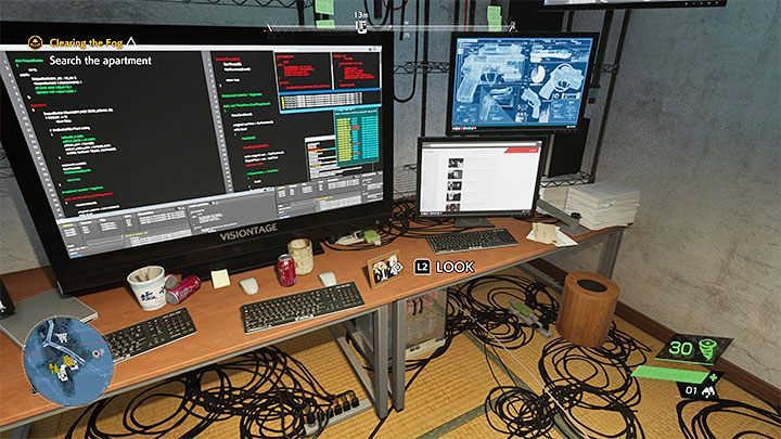 Finally, check out the framed photo in front of the monitors - Ghostwire Tokyo: Clearing the Fog - walkthrough - Chapter 2: Trouble - Ghostwire Tokyo Guide