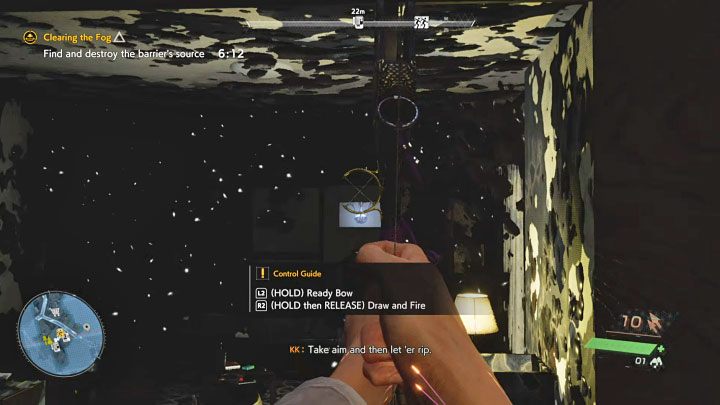 Destroying the first barrier will unlock access to a new floor - Ghostwire Tokyo: Clearing the Fog - walkthrough - Chapter 2: Trouble - Ghostwire Tokyo Guide