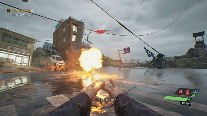 You can use any of your powers to attack the boss - Ghostwire Tokyo: The Buried Life - walkthrough - Chapter 2: Trouble - Ghostwire Tokyo Guide