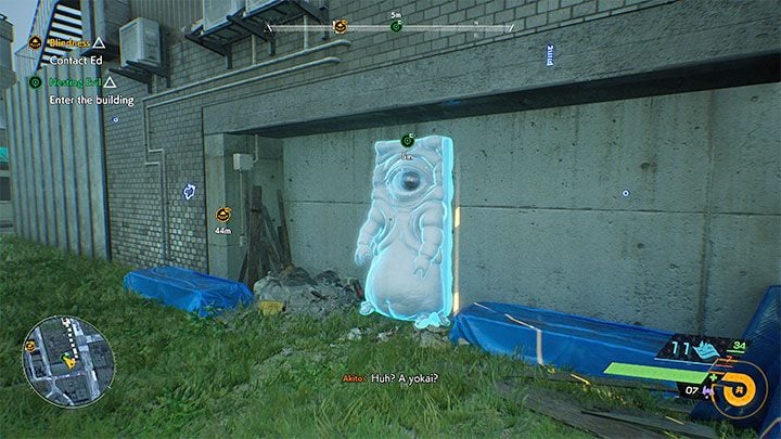 You need to explore the area marked with a green circle - it is near the quest's starting point - Ghostwire Tokyo: Nesting Evil - walkthrough - Quests available from chapter 3 - Ghostwire Tokyo Guide