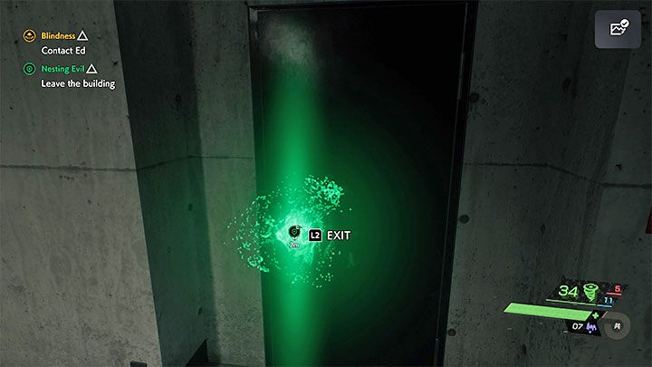 Right next to the place where you cleansed the last spectrum, you will find a passage to the roof - use it to leave the building - Ghostwire Tokyo: Nesting Evil - walkthrough - Quests available from chapter 3 - Ghostwire Tokyo Guide