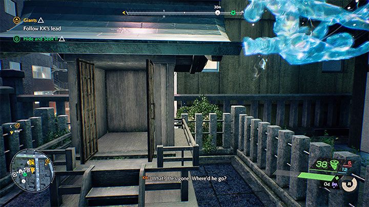 Return to the small shrine where Yosuke's hiding and interact with it to automatically use the key - Ghostwire Tokyo: Hide and Seek 2 - walkthrough - Quests available from chapter 4 - Ghostwire Tokyo Guide
