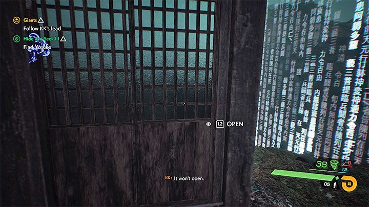 You must reach the hut by the water once again, though this time the door is locked - Ghostwire Tokyo: Hide and Seek 3 - walkthrough - Quests available from chapter 4 - Ghostwire Tokyo Guide