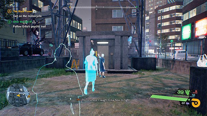 Following Erika's trail is easier than before this time, as you shouldn't encounter any foes on your way - Ghostwire Tokyo: After the End 3 - walkthrough - Quests available from chapter 4 - Ghostwire Tokyo Guide