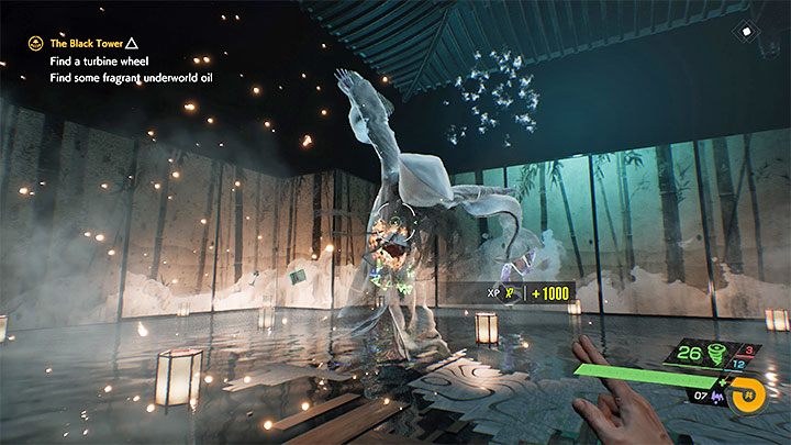 The destination is the shrine on the hill - Ghostwire Tokyo: The Black Tower - walkthrough - Chapter 4: Contortion - Ghostwire Tokyo Guide