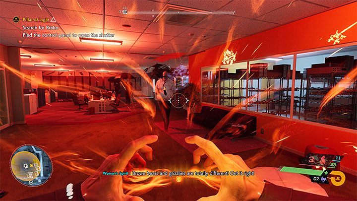 When you return to the main office room, expect to encounter a large group of Visitors - Ghostwire Tokyo: Pillar of Light - walkthrough - Chapter 3: Connection - Ghostwire Tokyo Guide