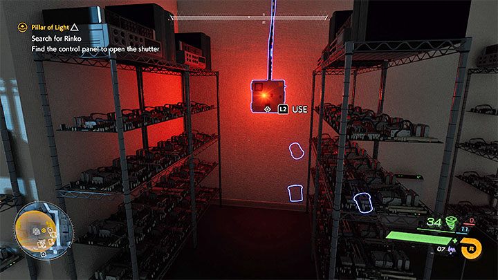 After winning the battle, reach the switch of the second roller shutter in the area that was corrupted until recently - Ghostwire Tokyo: Pillar of Light - walkthrough - Chapter 3: Connection - Ghostwire Tokyo Guide