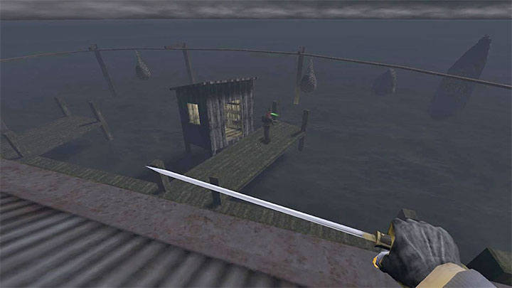 There are footbridges around the main building of Croup's Fishery - Gloomwood: Croups Fishery - walkthrough - Walkthrough - Gloomwood Guide, Walkthrough