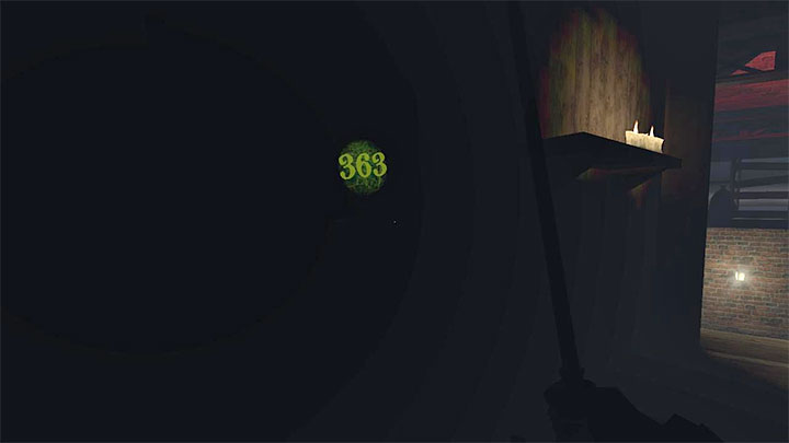 You must show some cunning to learn the combination - use the switch to turn off the lights - Gloomwood: Accounting Office Safe in Croups Fishery - combination, contents - Safes - Gloomwood Guide, Walkthrough