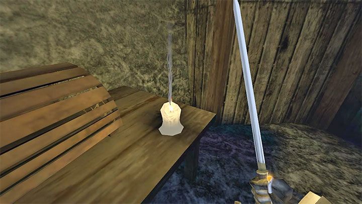 You can put out the small candles, and it is enough to interact with them - Gloomwood: Light sources - can they be extinguished? - FAQ - Gloomwood Guide, Walkthrough