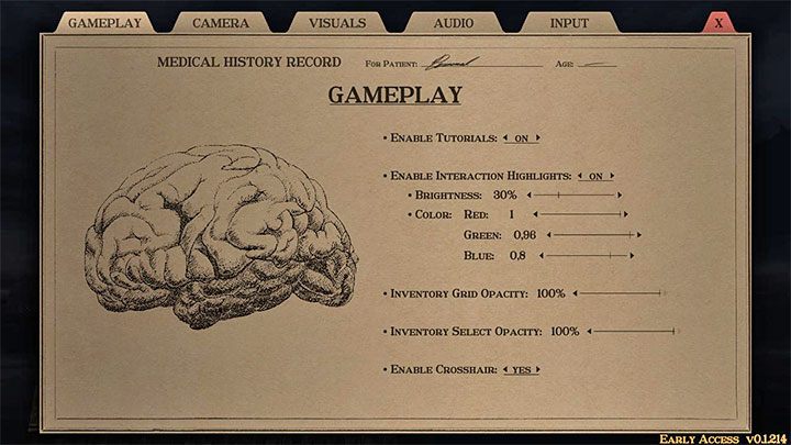 1 - Gloomwood: Accessibility settings - list of all - Appendix - Gloomwood Guide, Walkthrough