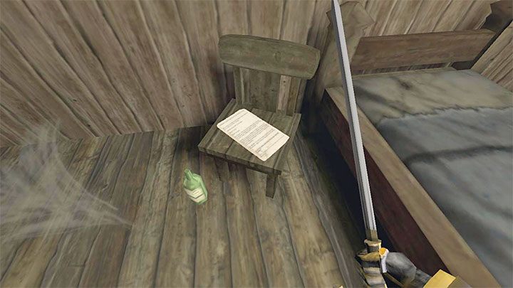 Soon after starting your approach through the path along the cliff, you will reach an abandoned house (Desolated House) - Gloomwood: Coast Cliffside Documents - List of all - Documents - Gloomwood Guide, Walkthrough