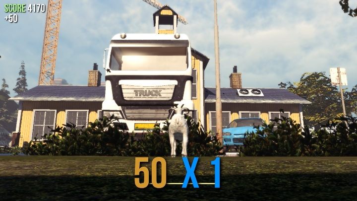 To get to that statue, jump on the school roof - Goat statues in Goat Simulator - Basics - Goat Simulator Guide