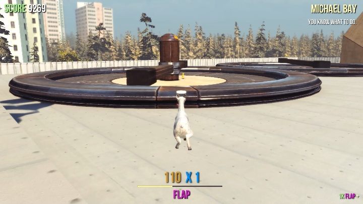 Inside the scaffold, at the Low Gravity research center - Goat statues in Goat Simulator - Basics - Goat Simulator Guide