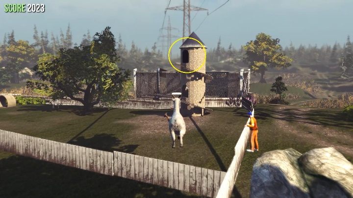 To get to it you have to climb to the top of a small castle - Goat statues in Goat Simulator - Basics - Goat Simulator Guide