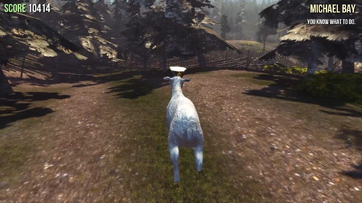 There is a combine harvester in the field and a statue behind it - Goat statues in Goat Simulator - Basics - Goat Simulator Guide