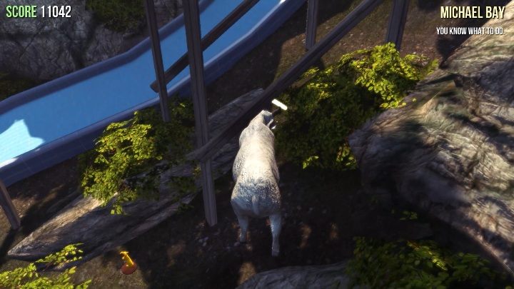 There are huge slides in the pool - Goat statues in Goat Simulator - Basics - Goat Simulator Guide