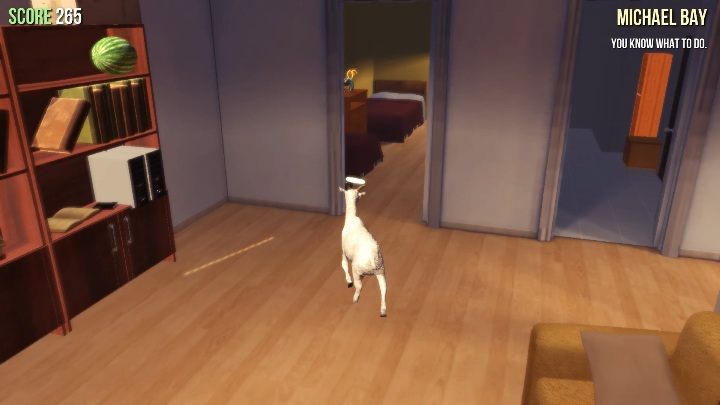 Pilgor interacts with the environment by using his tongue - Goat Simulator Guide
