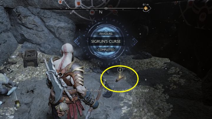 The collectible is found in the chamber where the Favour concludes - God of War Ragnarok: The Lost Treasury, Midgard - secrets, collectibles - God of War Ragnarok: Midgard - God of War Ragnarok Guide