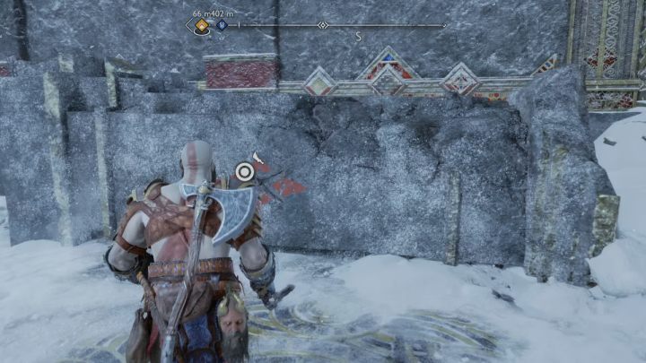 Grab the handle and move the shield to the left - God of War Ragnarok: The Lost Treasury, Midgard - secrets, collectibles - God of War Ragnarok: Midgard - God of War Ragnarok Guide