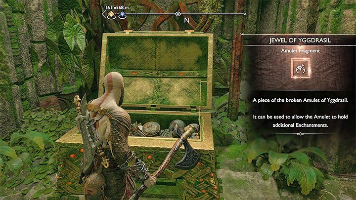 Initially, the amulet only has 2 available slots, and to increase the number of them, you need to repair it - God of War Ragnarok: How to repair the amulet from The Reckoning story quest? - God of War Ragnarok: Character development - God of War Ragnarok Guide