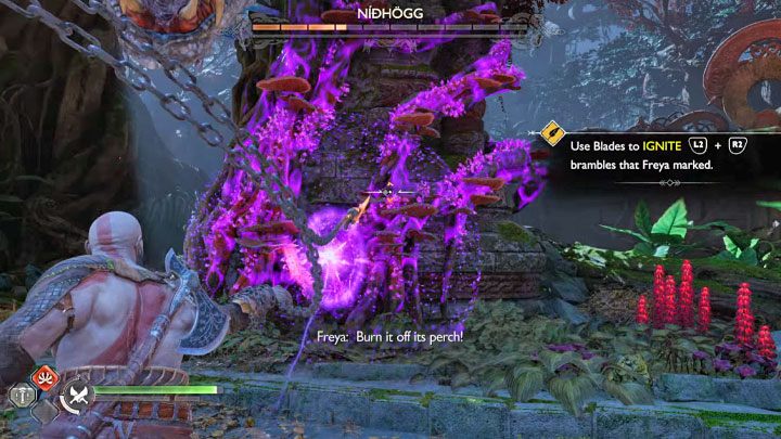 Freya will eventually create a new set of seals, but this time they have to be hit with Blades of Chaos - God of War Ragnarok: How to defeat Nidhogg from Vanaheim? - God of War Ragnarok: Bosses - God of War Ragnarok Guide