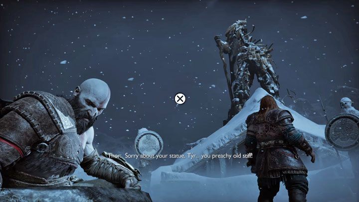 Start the second phase by picking up a stone block to throw it at Thor - God of War Ragnarok: How to defeat Thor (first encounter)? - God of War Ragnarok: Bosses - God of War Ragnarok Guide