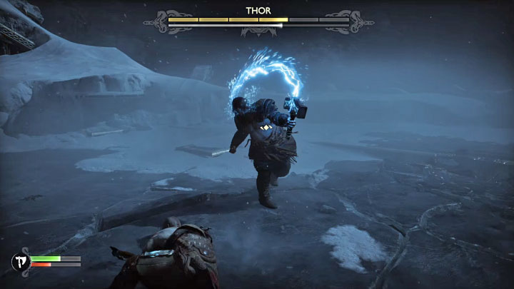 Another new red attack is Mjolnir sweeps - God of War Ragnarok: How to defeat Thor (first encounter)? - God of War Ragnarok: Bosses - God of War Ragnarok Guide