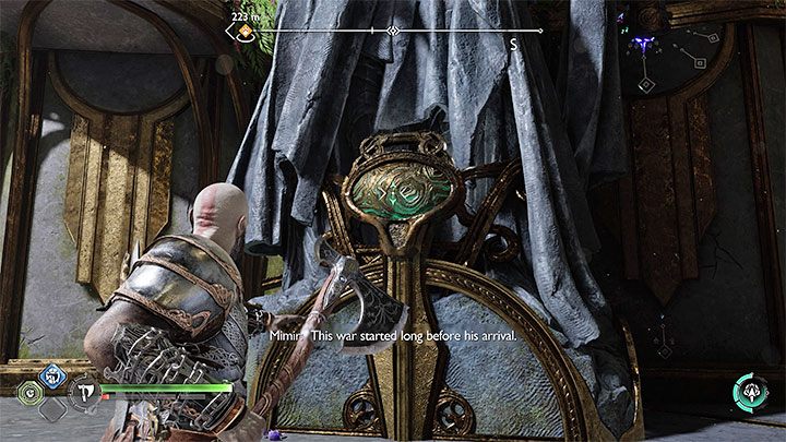 Continue by defeating further opponents until you reach a large gate - God of War Ragnarok: Groas Secret - walkthrough - God of War Ragnarok: Walkthrough - God of War Ragnarok Guide