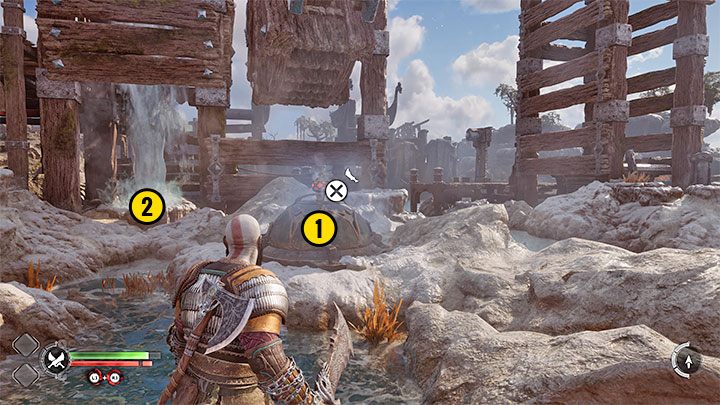 Use Leviathan on the geyser and, after creating a new ice shelf, move on - God of War Ragnarok: The Quest for Tyr - walkthrough - God of War Ragnarok: Walkthrough - God of War Ragnarok Guide