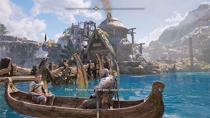 Go out of the hut and get a compass from Sindri - God of War Ragnarok: The Quest for Tyr - walkthrough - God of War Ragnarok: Walkthrough - God of War Ragnarok Guide