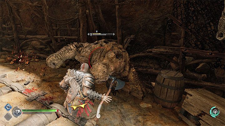 On the way to the mine entrance, move the cart and you will meet Sindri, from whom you will get light sources - God of War Ragnarok: The Quest for Tyr - walkthrough - God of War Ragnarok: Walkthrough - God of War Ragnarok Guide