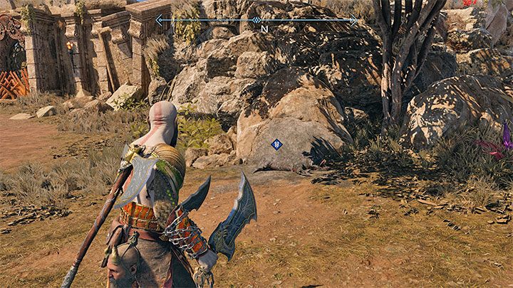 Travel to the marked circle on the map (to see the circle, you need to have the quest as active) You' - God of War Ragnarok: In Plain Sight - walkthrough - God of War Ragnarok: Favors - Vanaheim - God of War Ragnarok Guide