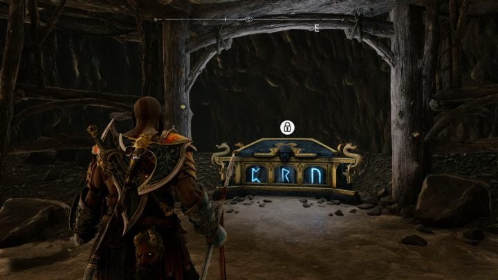 To unlock the chest, you need to hit 3 runes at the same time using your Spear - God of War Ragnarok: The Applecore, Svartalfheim - secrets, collectibles - God of War Ragnarok: Svartalfheim - God of War Ragnarok Guide