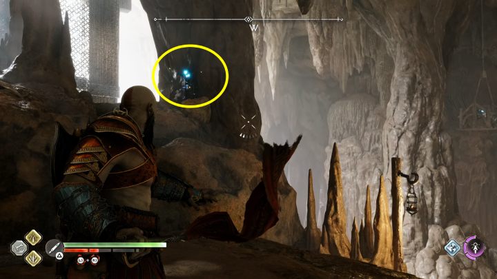 Runes 1 and 2 are on the right side of the chest - God of War Ragnarok: The Applecore, Svartalfheim - secrets, collectibles - God of War Ragnarok: Svartalfheim - God of War Ragnarok Guide