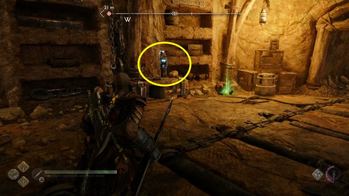 Rune 1 is behind rubble at the Yggdrasil Rift - God of War Ragnarok: The Applecore, Svartalfheim - secrets, collectibles - God of War Ragnarok: Svartalfheim - God of War Ragnarok Guide