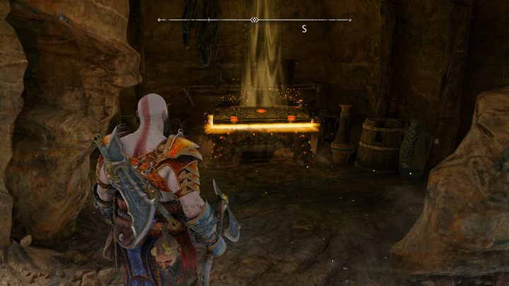 On your first visit to the region, you won't be able to access the secret cave - God of War Ragnarok: The Applecore, Svartalfheim - secrets, collectibles - God of War Ragnarok: Svartalfheim - God of War Ragnarok Guide