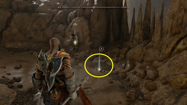 Stick a spear in the weakpoint with air coming out of it and climb to the upper ledge - God of War Ragnarok: The Applecore, Svartalfheim - secrets, collectibles - God of War Ragnarok: Svartalfheim - God of War Ragnarok Guide
