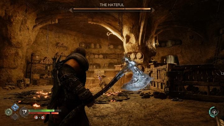 You must defeat the mini-boss to get the collectible - God of War Ragnarok: The Applecore, Svartalfheim - secrets, collectibles - God of War Ragnarok: Svartalfheim - God of War Ragnarok Guide