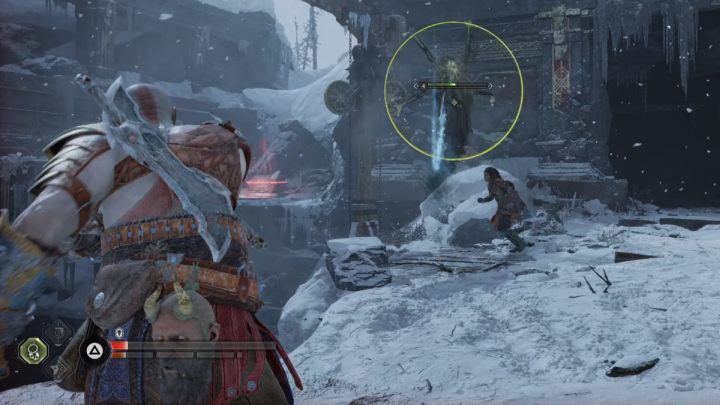 Turn left next to the statue and follow the path - God of War Ragnarok: Sigruns Curse - favor, walkthrough - God of War Ragnarok: Favors - Midgard - God of War Ragnarok Guide