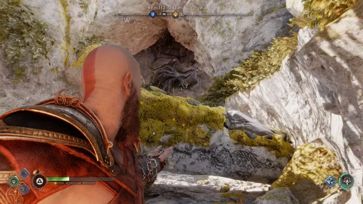 The last blockade in Alberich Hollow is located behind a large boulder - God of War Ragnarok: The Lost Treasure - favor, walkthrough - God of War Ragnarok: Favors - Svartalfheim - God of War Ragnarok Guide