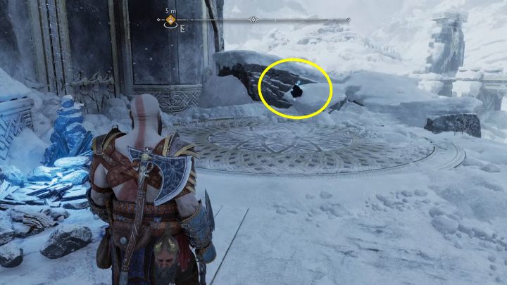 Use the sigil arrow and Blades of Chaos to set the vines blocking access to the lever on fire - God of War Ragnarok: Shores of Nine, Midgard - secrets, collectibles - God of War Ragnarok: Midgard - God of War Ragnarok Guide