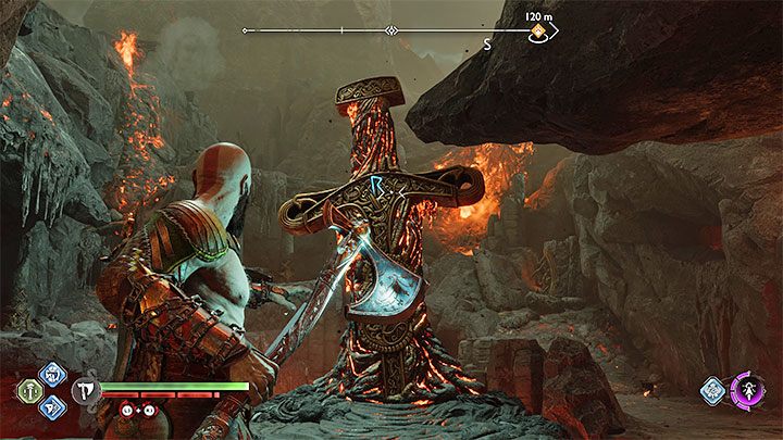 Once you get to the Crucible, you can start looking for the challenge starting points - an example is shown in the picture - God of War Ragnarok: How to unlock the Crucible challenges in Muspelheim? - God of War Ragnarok: Exploration - God of War Ragnarok Guide